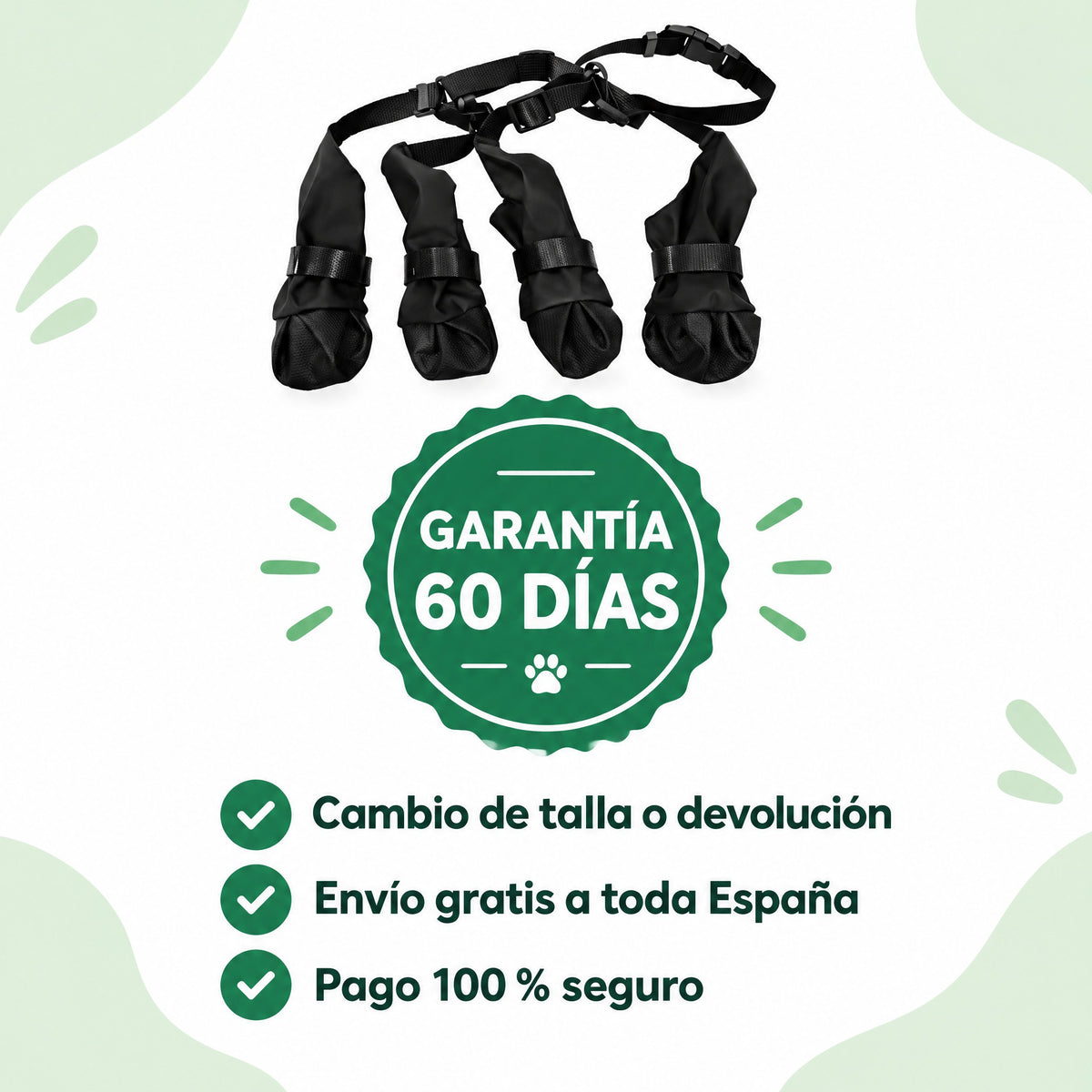 Garantía de 60 días, envío gratis y pago seguro