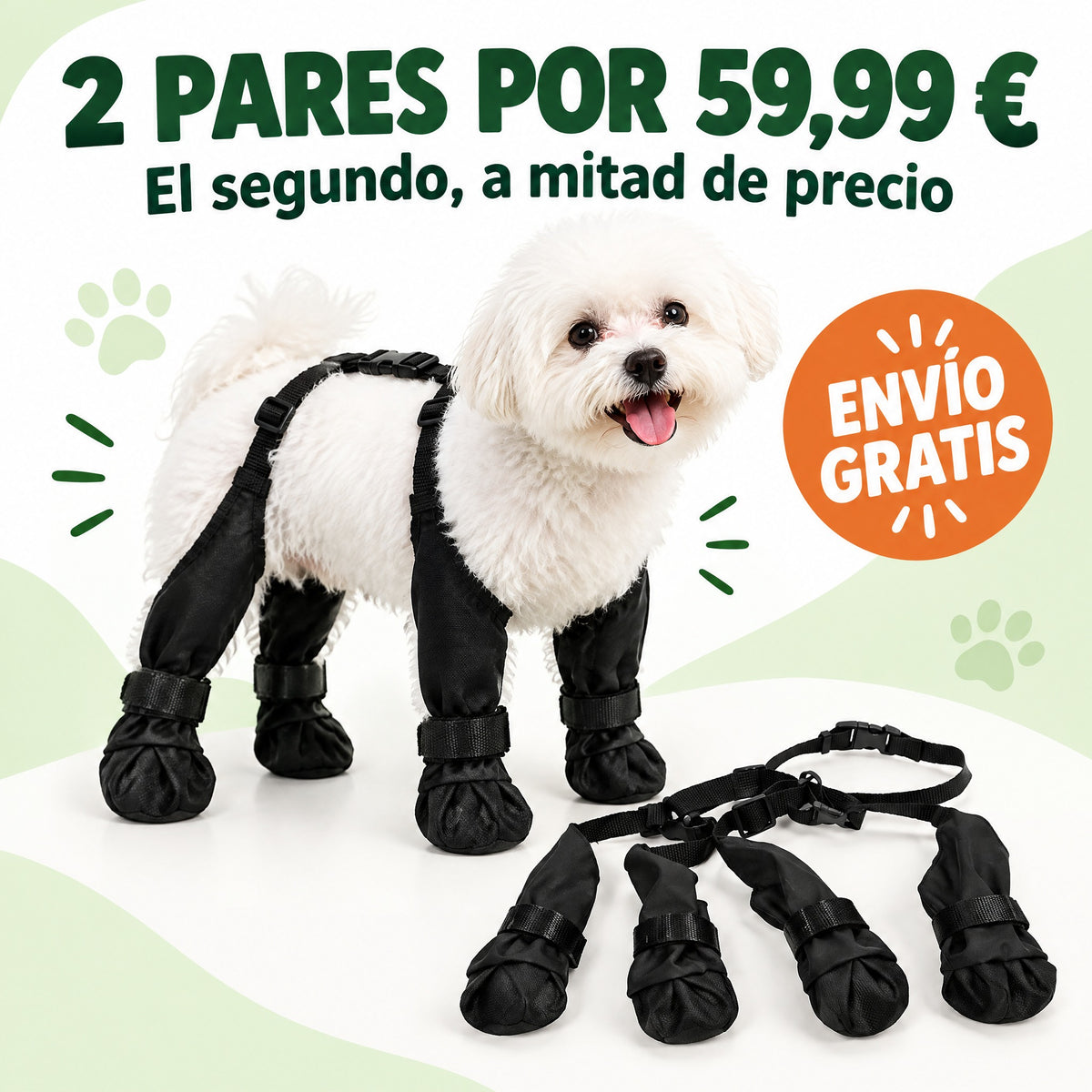 2 pares por 59,99 euros, el segundo a mitad de precio